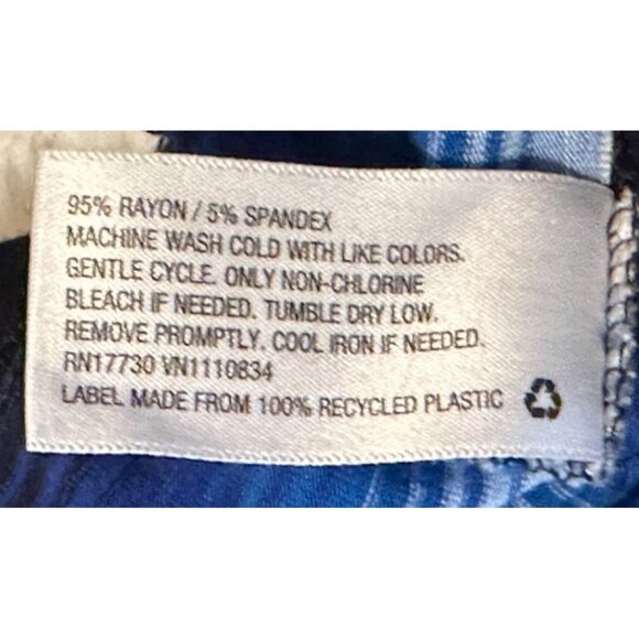 Merona Mini Sundress Blue Stripes w/Stretch Waist Rayon Blend Junior's Size M - Picture 10 of 14